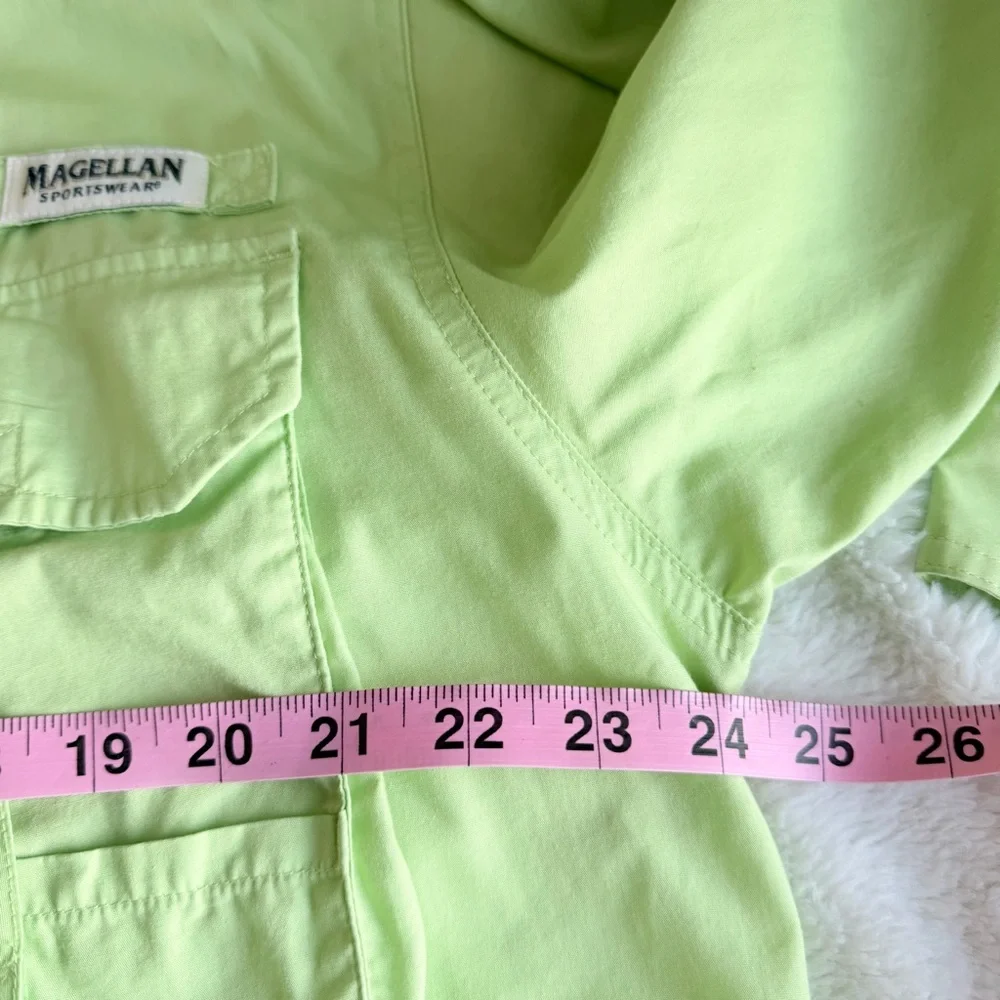 Magellan Lime Green Fishing Shirt Ventilated Long Sleeve Size L - Picture 10 of 11